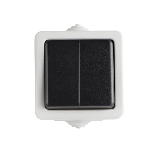 KANLUX 25352 TEKNO 05-1028-143 fek, Kettős váltókapcsoló IP54