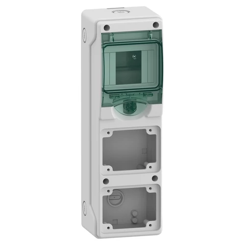 Schneider 13176 MUREVA (Kaedra) Mini elosztó, átlátszó ajtó, 1x4 modul+2 nyílás