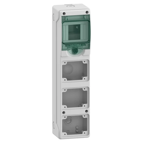 Schneider 13177 MUREVA (Kaedra) Mini elosztó, átlátszó ajtó, 1x4 modul+3 nyílás