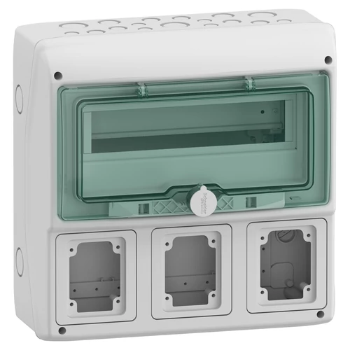Schneider 13180 MUREVA (Kaedra) Kiselosztó, átlátszó ajtó, 1x12 modul+3 nyílás