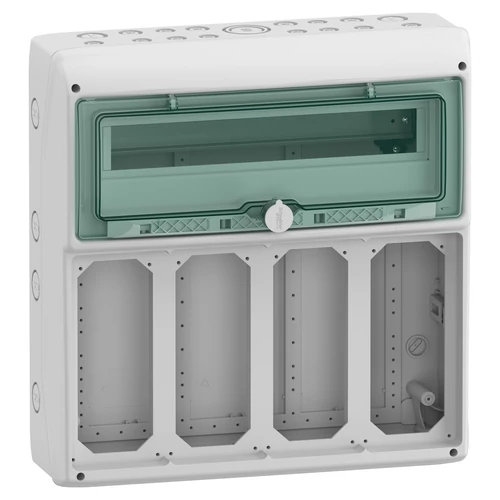 Schneider 13188 MUREVA (Kaedra) Kiselosztó, átlátszó ajtó, 1x18 modul+4 nyílás