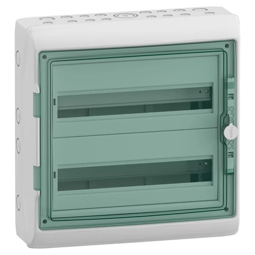 Schneider 13434 MUREVA (Kaedra) Kiselosztó, átlátszó ajtó, 2x18 modul