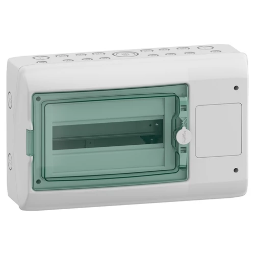 Schneider 13438 MUREVA (Kaedra) Kiselosztó illesztődobozzal, átlátszó ajtó, 1x12 modul+1 nyílás