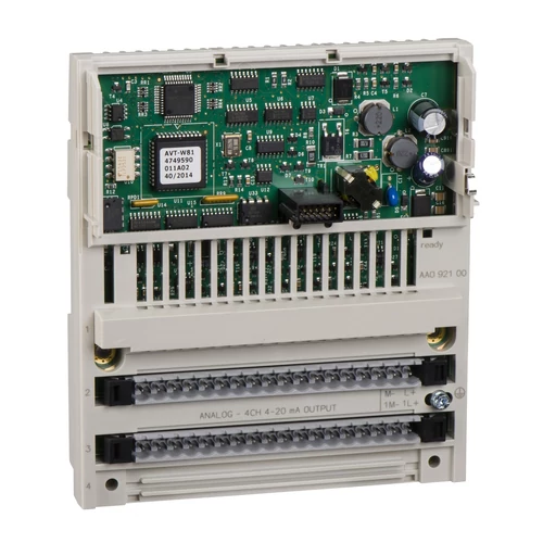 Schneider 170AAO12000 elosztott analóg kimenet Modicon Momentum - 4 kimenet - 0..20 mA