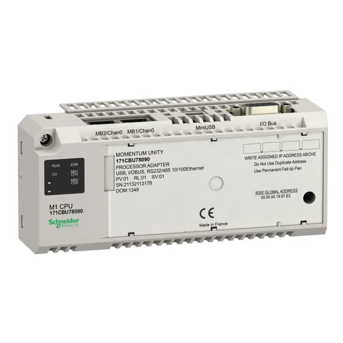 Schneider 171CBU78090 M1 R232/485 USB IOBus RS485 Serial, RTC