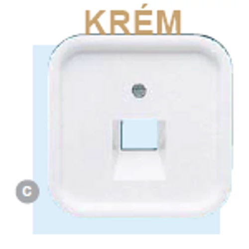 Prodax Classic 1xRJ11/RJ45 burkolat, krém (Pf-4 KR) KÉSZLETEN!!!