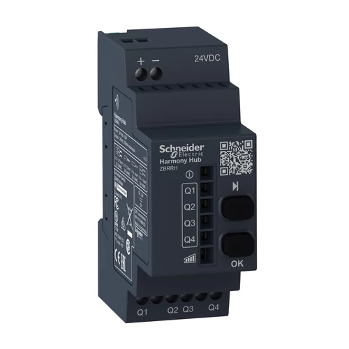 Schneider ZBRRH Wireless Receiver for Harmony Hub - 4 PNP - 200 mA - 24 V DC - 2 pusbuttons - 6 LEDs