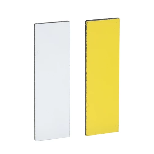 Schneider ZBY0102 Harmony felirati címke, 8x27 mm, 30x40 mm címketartóhoz, jelöletlen, fehér/sárga