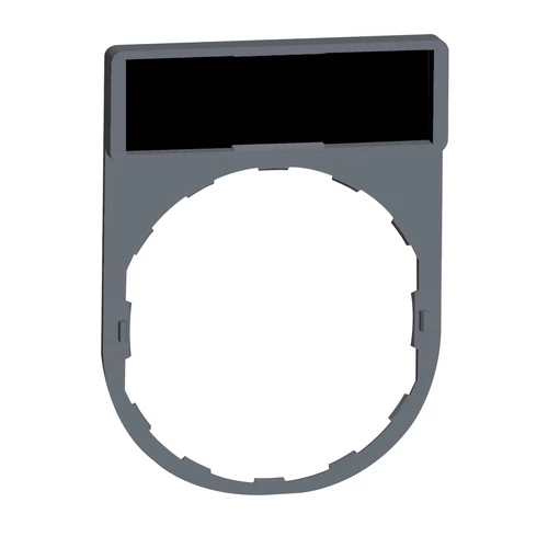 Schneider ZBY2101C0 Harmony címketartó 30x40 mm, Ø22 készülékekhez, 8x27 mm felirati címkével, jelöletlen, fekete/piros, szürke perem