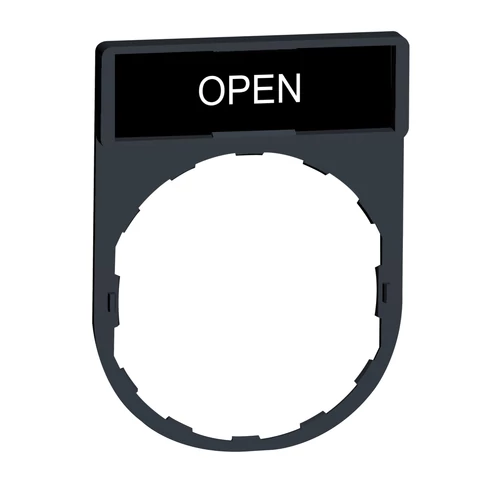 Schneider ZBY2313 Harmony címketartó 30x40 mm, Ø22 készülékekhez, 8x27 mm felirati címkével, OPEN