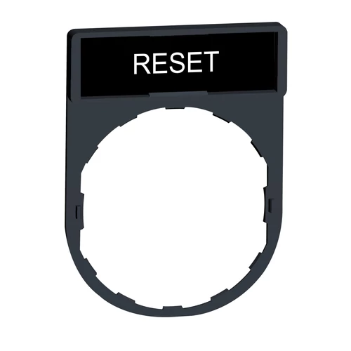 Schneider ZBY2322 Harmony címketartó 30x40 mm, Ø22 készülékekhez, 8x27 mm felirati címkével, RESET