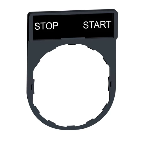 Schneider ZBY2366 Harmony címketartó 30x40 mm, Ø22 készülékekhez, 8x27 mm felirati címkével, START-START