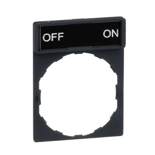 Schneider ZBY2367 Harmony címketartó 30x40 mm, Ø22 készülékekhez, 8x27 mm felirati címkével, OFF-ON