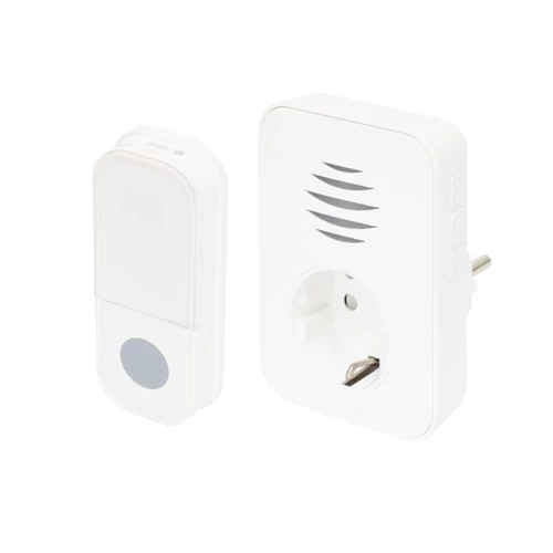 SOMOGYI Home DBA1101AC vezeték nélküli csengő, elemes nyomógomb, max 150m hatótáv, 38 dallam, IP44 nyomógomb