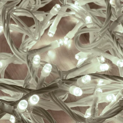 SOMOGYI Home DLI 200/WH LED-es fényfüzér, 10 m / 200 db hidegfehér LED, állófényű, fehér vezeték, sorolható, kül- és beltéri kivitel