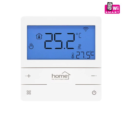 SOMOGYI Home FHT76WIFI okos termosztát elektromos fűtőszőnyeghez, LCD kijelző, heti programozás, padlószenzor