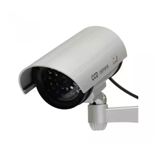 Somogyi  kültéri álkamera, valódi kameraforma, dönthető-elforgatható rögzítés, piros villogó LED, kültéri/beltéri használat, elemes tápellátás, HSK 110