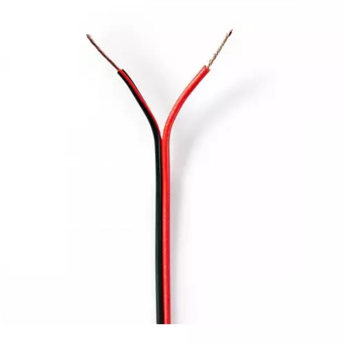 Hangszóróvezeték, piros-fekete, 2x0,5mm, 1 fm kiszerelés KLS 0,5
