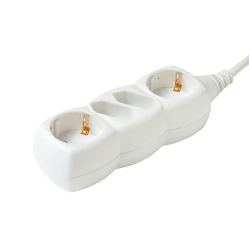 SOMOGYI Home NV 14-3/WH/1,5 hálózati elosztó, 3 m, H05VV-F 3G1,5 mm2 kábel, IP 20 kivitel, 2 védőérintkezős és 2 euro aljzat, max. 3500W, fehér