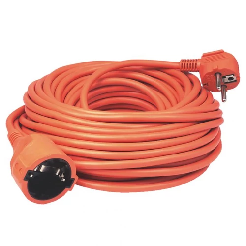 SOMOGYI Home NV 2-10/OR/1,5 hosszabító, 10 m, H05VV-F 3G1,5 mm2 kábel, IP 20 kivitel, 250V~/16A/3680W, pipa alakú dugó és egyenes lengő aljzat, narancssárga színű