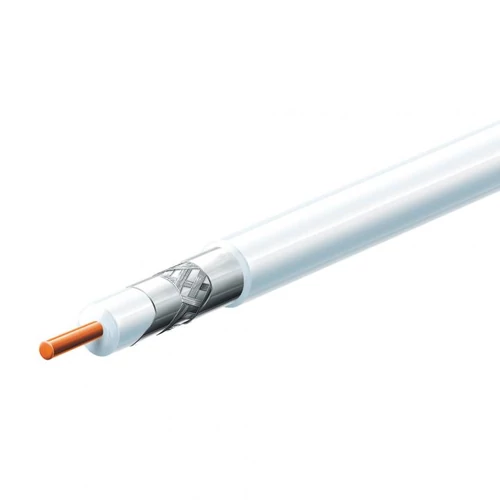SOMOGYI Home S 6TSP/WH koax kábel, 75 Ohm, PVC és PE szigetelés, réz bevonatú acél ér, alumínium + PET fólia 96 szál aluharisnya, 100m, fehér