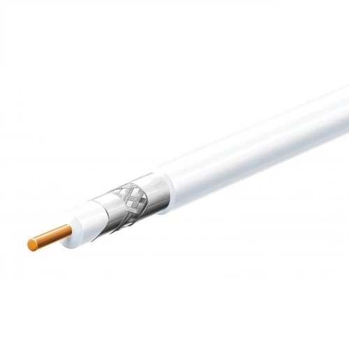 SOMOGYI Home S 6TSV/WH koax kábel, 75 Ohm, PVC és PE szigetelés, réz bevonatú acél ér, alumínium + PET fólia 96 szál aluharisnya, 305m, fehér