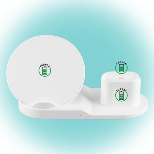 SOMOGYI Home SA 2000Qi vezeték nélküli töltő, 3in1, telefon, óra, fülhallgató, Qi szabvány, USB-C