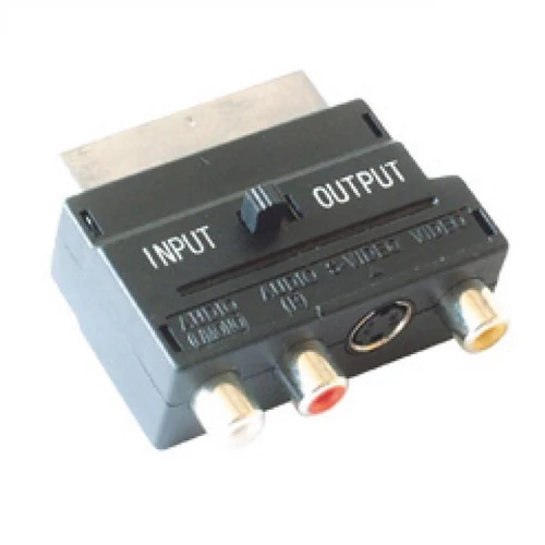 SOMOGYI Home V 50S videóátalakító, 21 pólusú euro dugó, RCA aljzat, SVHS aljzat