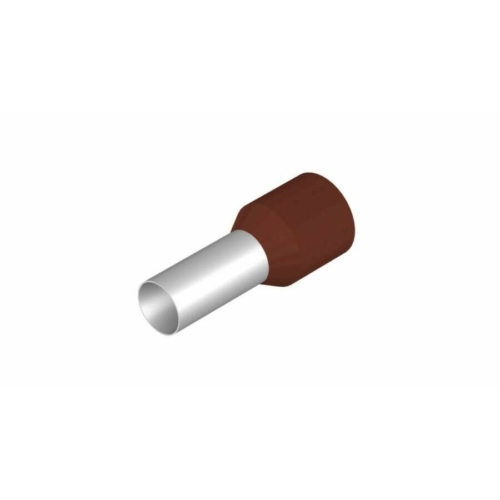 TRACON E129 Szigetelt (PA6.6) érvéghüvely, ónozott elektrolitréz, barna 25mm2, L=35mm