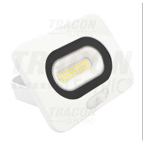 Tracon LED REFLEKTOR mozgásérzékelővel , RSMDLFM20 SMD fényvető, fehér 220-240V AC, 20W, 4000K, IP65, 1500lm, EEI=G