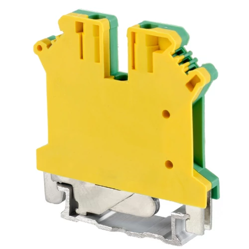 Tracon TSKA2.5JD Védővezető ipari sorozatkapocs, csavaros, sínre, zöld/sárga 0,2-2,5mm2, 32A