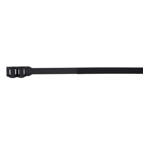 Tracon 265-12 PA12 kábelkötegelő, UV-álló, fekete 260×9mm, D=25-65mm, PA12