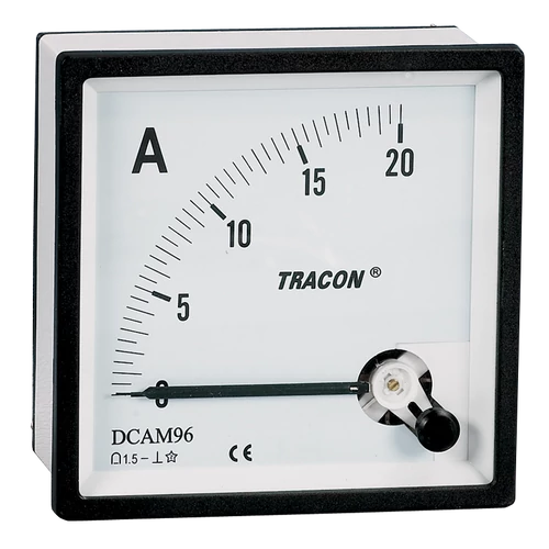 Tracon DCAM96-0,02 Analóg egyenáramú ampermérő közvetlen méréshez 96×96mm, 20mA DC