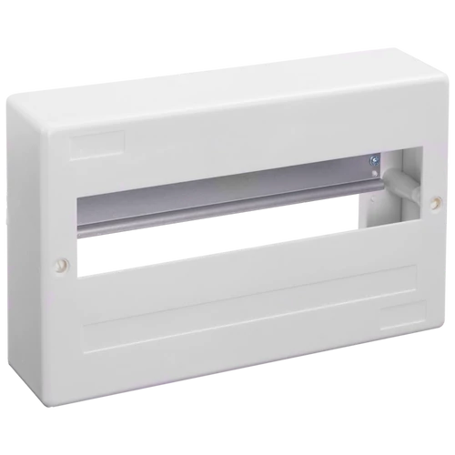 Tracon EDFK-12/1AN Falon kívüli elosztódoboz, ajtó nélkül, N/PE sínnel 1×12 modul, IP40, (H×W×D=160×260×65mm)