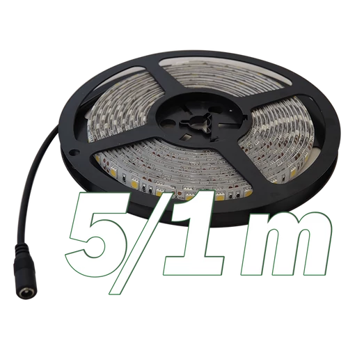 Tracon LED-SZTR-144-CW LED szalag, beltéri, takarítható, ragasztó nélküli SMD5050,60LED/m,14,4W/m,640lm/m,W=10mm,6000K,IP65,EEI=G