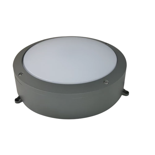 Tracon LFV40NW Védett fali LED lámpatest, porszórt, szürke 100-240 VAC, 40 W, 3000 lm, D=276 mm, 4000 K, IP65, EEI=G