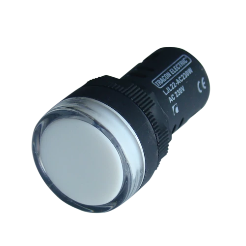 Tracon LJL16-WD LED-es jelzőlámpa, fehér 48V AC/DC, d=16mm