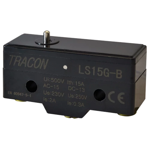 Tracon LS15G-B Helyzetkapcsoló, ütközős 1xCO, 2A/230V AC-15, 0,3A/250V DC-13 IP00