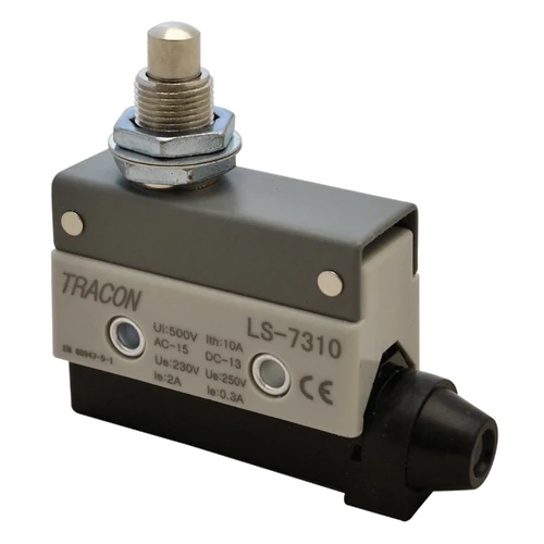 Tracon LS7310 Helyzetkapcsoló, kúpos, ütközős 1xCO, 2A/230V AC-15, 0,3A/250V DC-13, 25mm, IP40