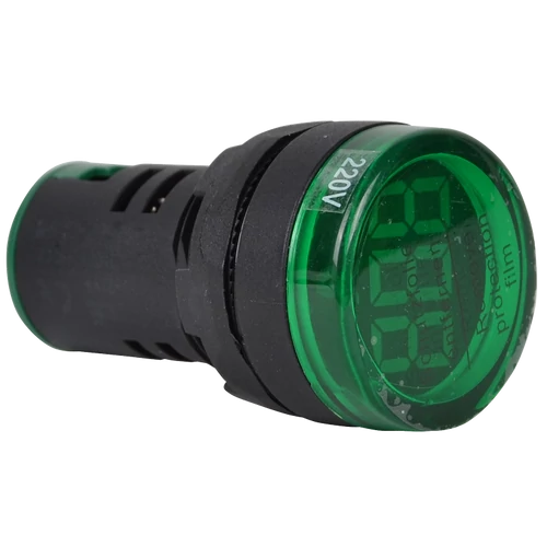 Tracon NYG3-VG Feszültségmérő, LED jelzőfény,zöld 24-500VAC, d=22mm