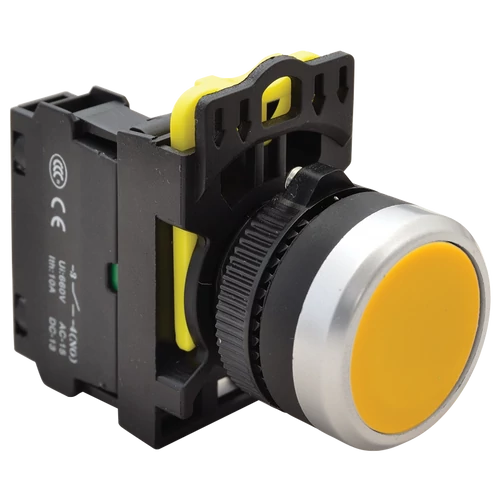 Tracon NYG3-Y Egyszerű nyomógomb, sárga 1×NO, 5A/230V AC-15, IP65