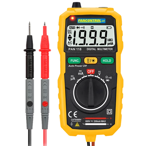 Tracon PAN118 Digitális multiméter DCV, ACV, DCA, ACA, OHM, dioda, NCV