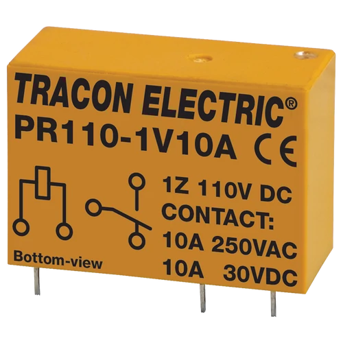 Tracon PR110-1V10A Print relé 110V DC / 1×CO (10A, 230V AC / 30V DC)