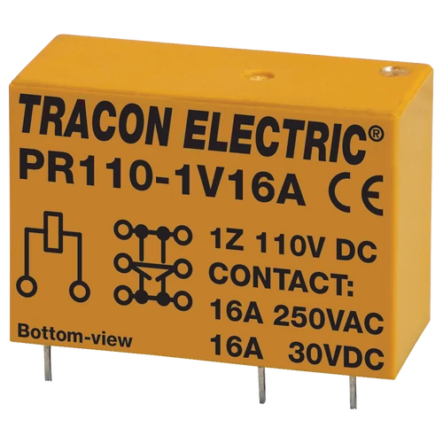 Tracon PR110-1V16A Print relé 110V DC / 1×CO (16A, 230V AC / 30V DC)