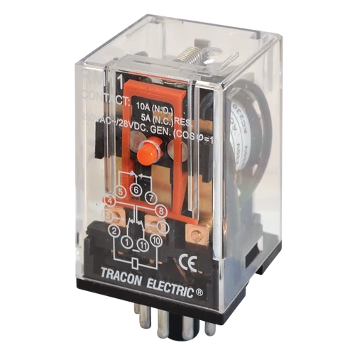 Tracon RM11-110AC Ipari relé 110V AC / 3×CO, (3A, 230V AC / 28V DC)