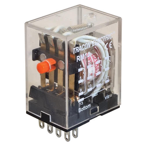 Tracon RM14-12DC Miniatűr relé 12V DC / 4×CO (3A, 230V AC / 28V DC)