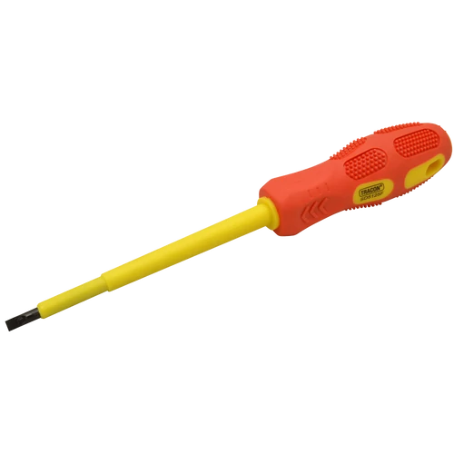 Tracon SD5125F Csavarhúzó, egyenes, 1000V-ra szigetelt, sárga-piros nyél AC 1000V, 5x125mm