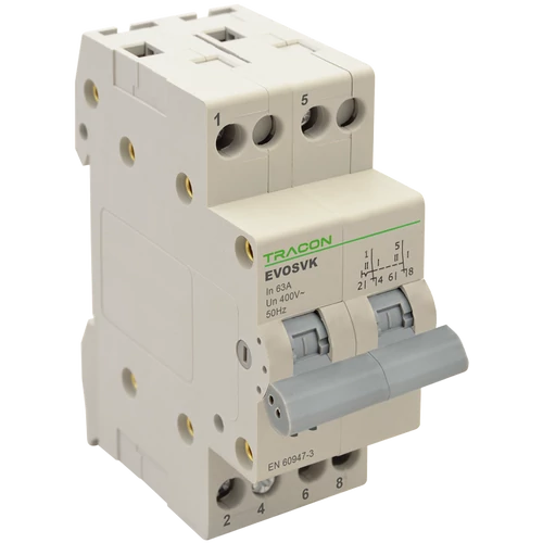 Tracon SVK2-63 Sorolható választókapcsoló 2P, 63A