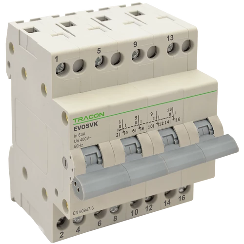 Tracon SVK4-63 Sorolható választókapcsoló 4P, 63A