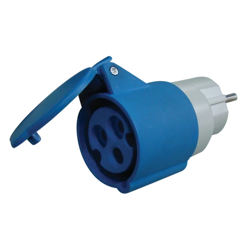 Tracon TICS-A3 Csatlakozó adapter, Schuko/CEE 16A, 250V, IN 2P+E (Schuko), OUT 2P+E 6h (CEE)